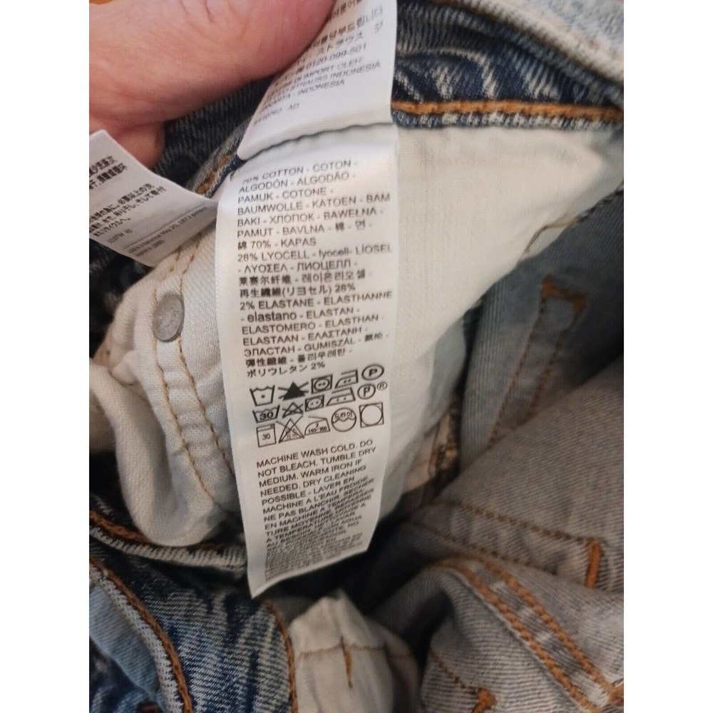 Levi's Men's 512 Slim Taper Fit Jeans NWT distressed Light Wash 32x36 - Picture 7 of 11